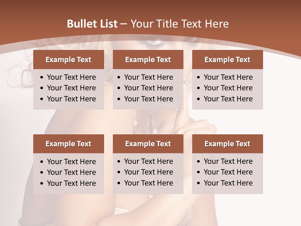 A Woman With Blond Hair Sitting At A Table PowerPoint Template