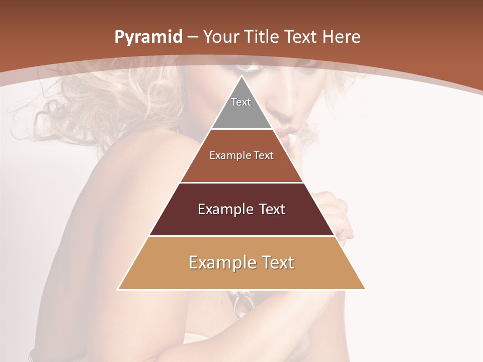 A Woman With Blond Hair Sitting At A Table PowerPoint Template