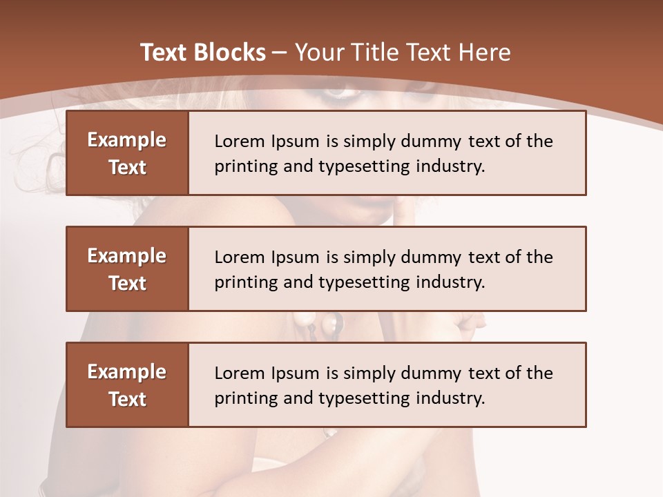 A Woman With Blond Hair Sitting At A Table PowerPoint Template