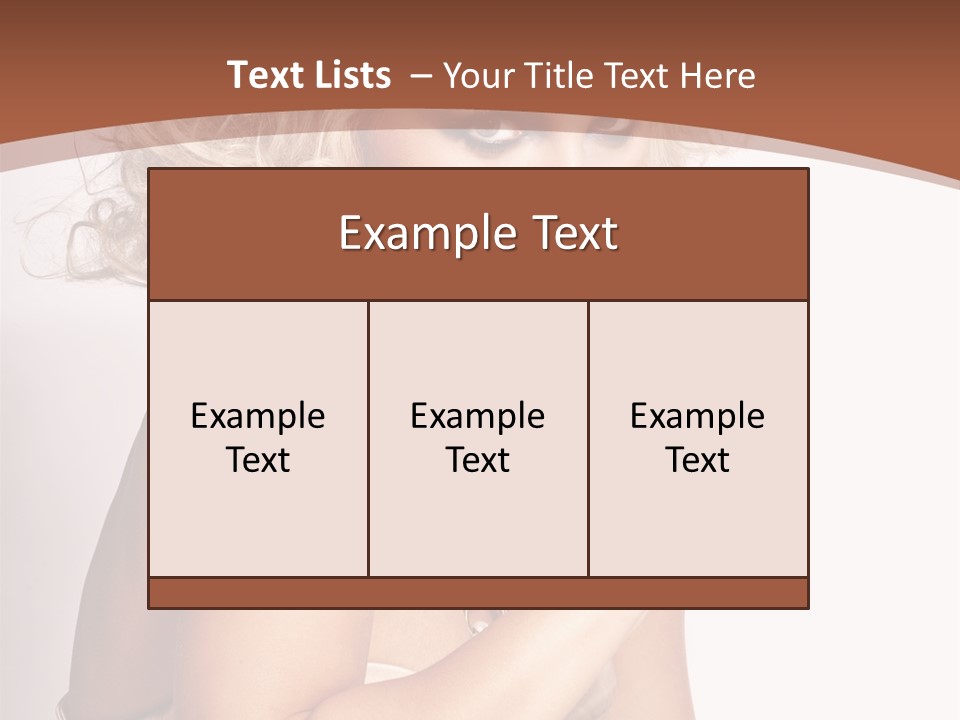 A Woman With Blond Hair Sitting At A Table PowerPoint Template