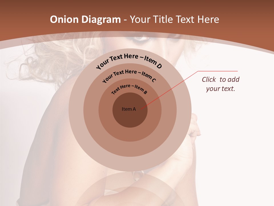 A Woman With Blond Hair Sitting At A Table PowerPoint Template