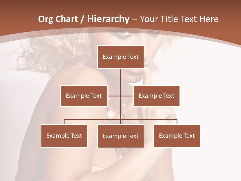 A Woman With Blond Hair Sitting At A Table PowerPoint Template