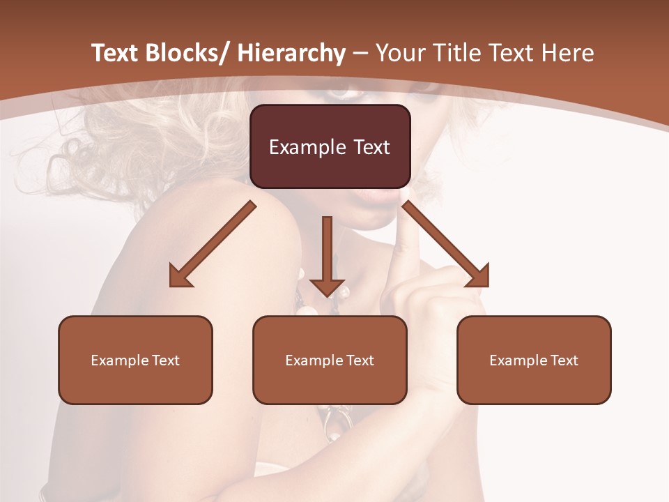 A Woman With Blond Hair Sitting At A Table PowerPoint Template