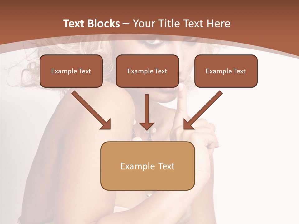 A Woman With Blond Hair Sitting At A Table PowerPoint Template