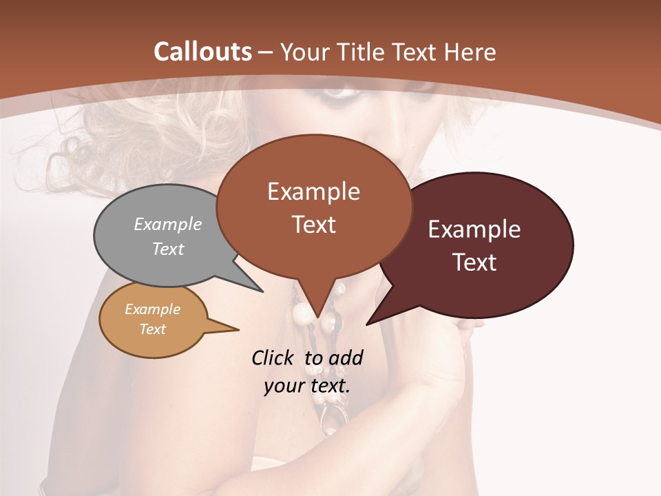 A Woman With Blond Hair Sitting At A Table PowerPoint Template