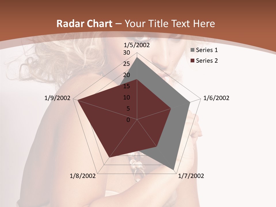 A Woman With Blond Hair Sitting At A Table PowerPoint Template