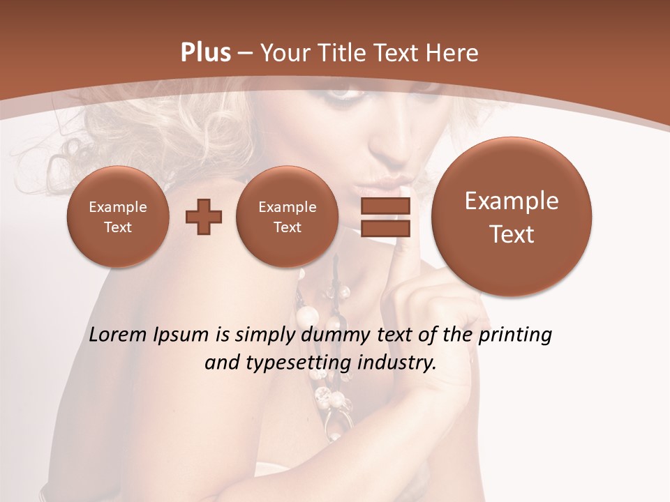 A Woman With Blond Hair Sitting At A Table PowerPoint Template