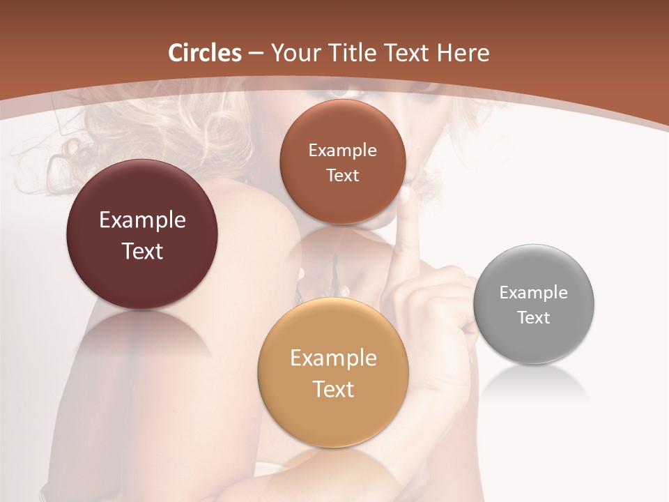 A Woman With Blond Hair Sitting At A Table PowerPoint Template