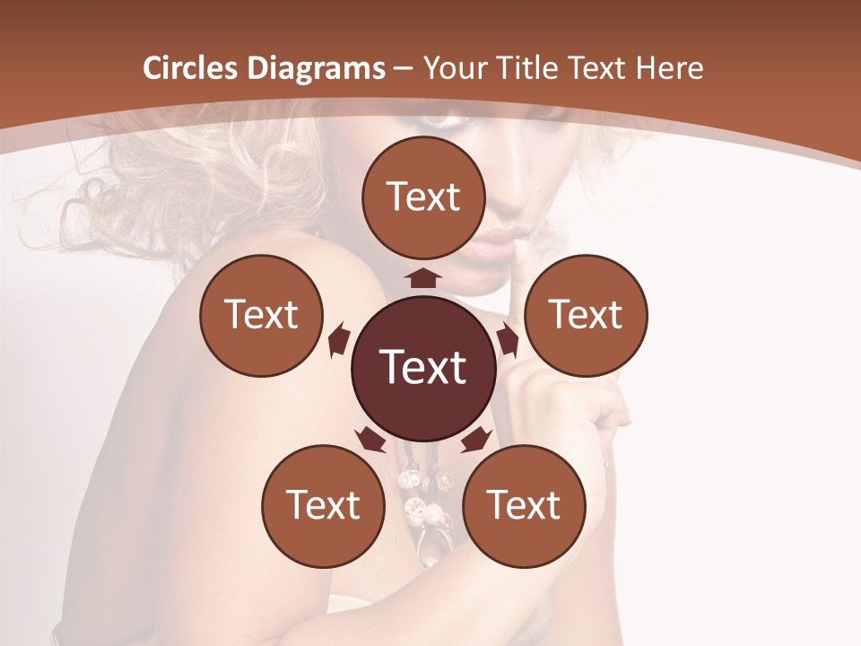 A Woman With Blond Hair Sitting At A Table PowerPoint Template