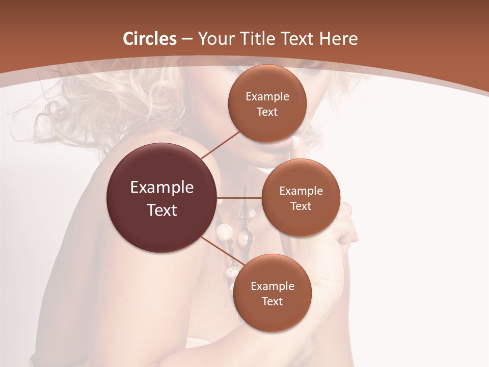 A Woman With Blond Hair Sitting At A Table PowerPoint Template