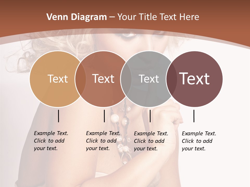 A Woman With Blond Hair Sitting At A Table PowerPoint Template