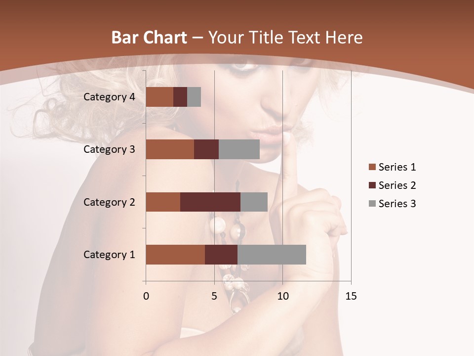 A Woman With Blond Hair Sitting At A Table PowerPoint Template