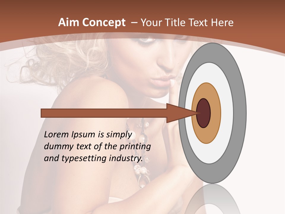 A Woman With Blond Hair Sitting At A Table PowerPoint Template
