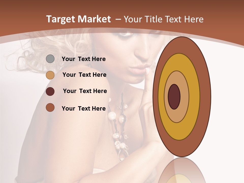 A Woman With Blond Hair Sitting At A Table PowerPoint Template