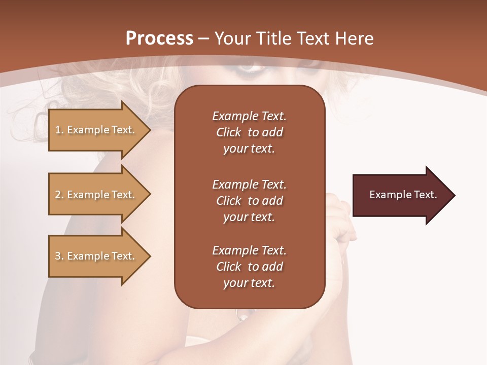 A Woman With Blond Hair Sitting At A Table PowerPoint Template