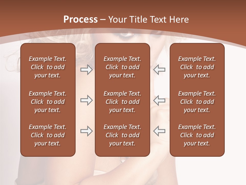 A Woman With Blond Hair Sitting At A Table PowerPoint Template