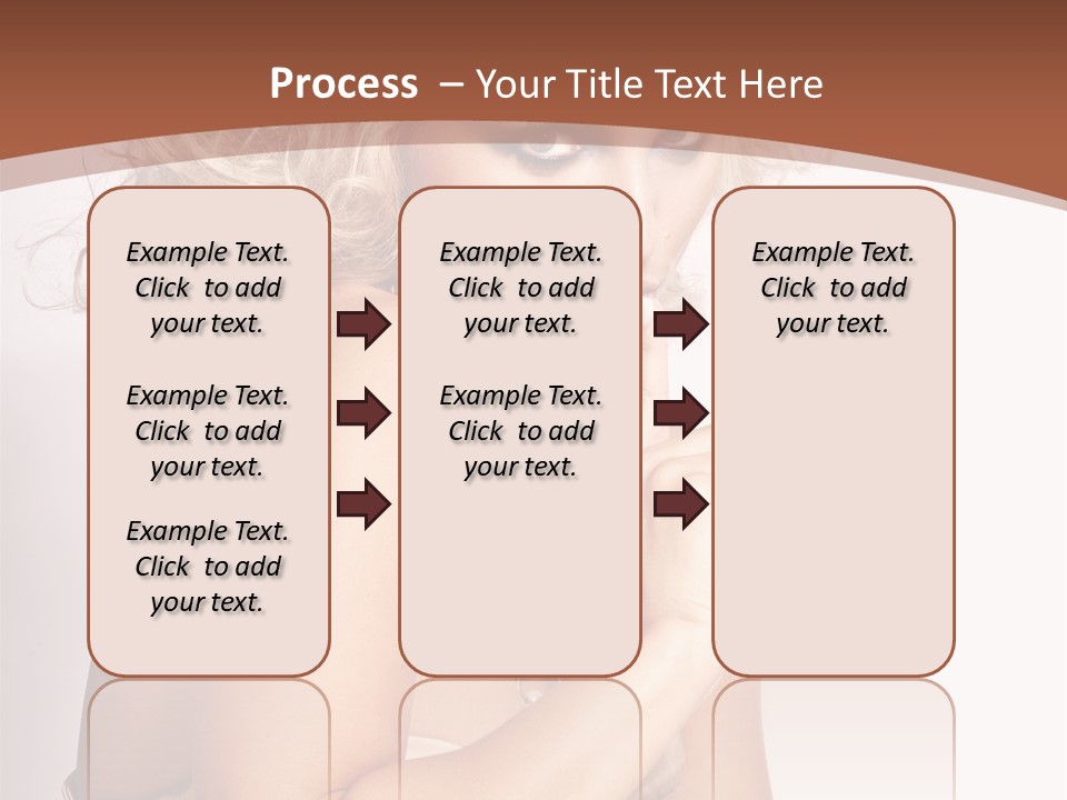 A Woman With Blond Hair Sitting At A Table PowerPoint Template