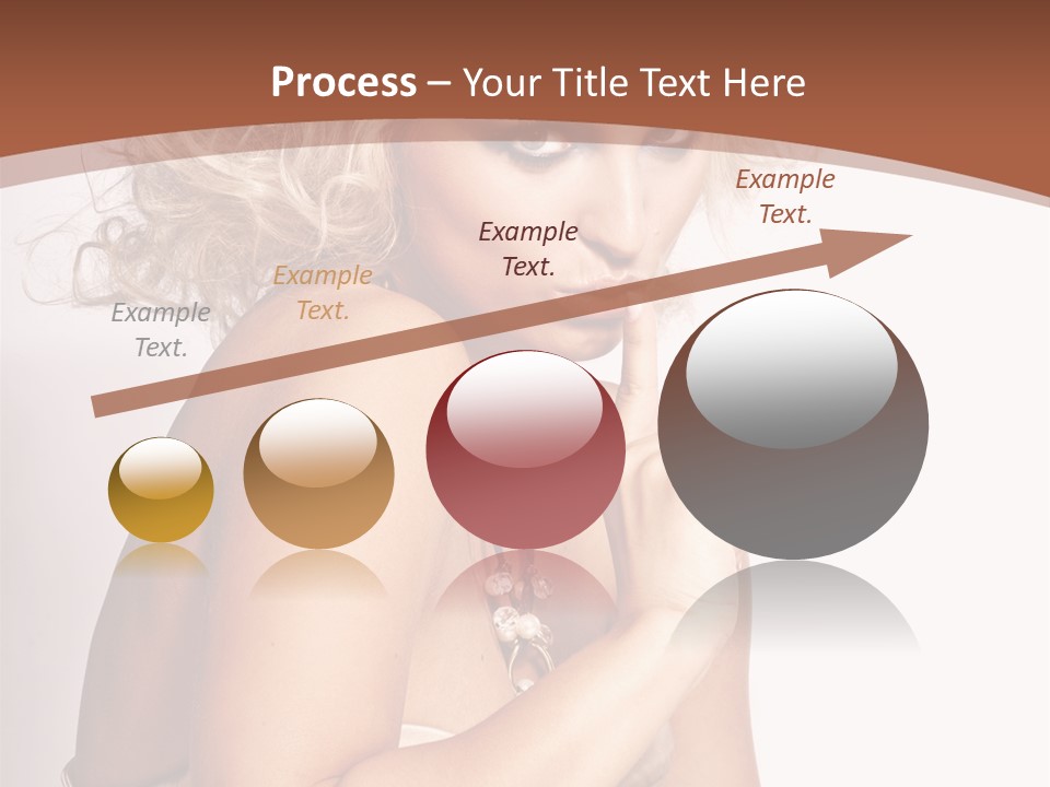 A Woman With Blond Hair Sitting At A Table PowerPoint Template