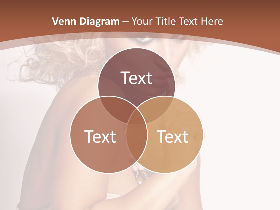 A Woman With Blond Hair Sitting At A Table PowerPoint Template