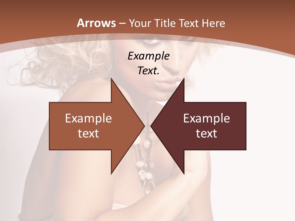 A Woman With Blond Hair Sitting At A Table PowerPoint Template