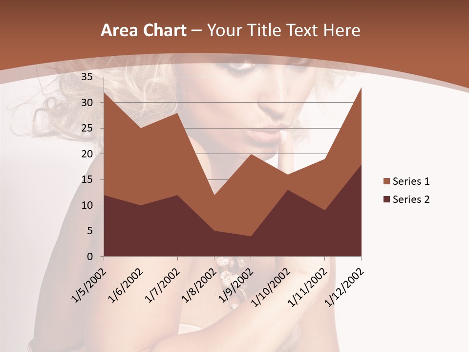 A Woman With Blond Hair Sitting At A Table PowerPoint Template