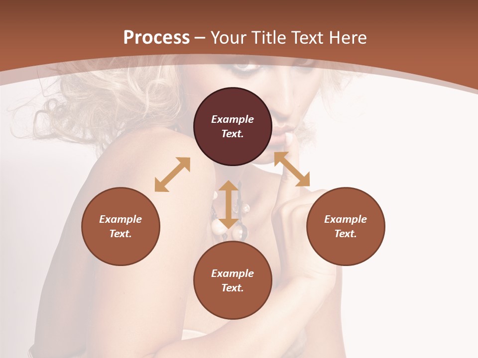 A Woman With Blond Hair Sitting At A Table PowerPoint Template