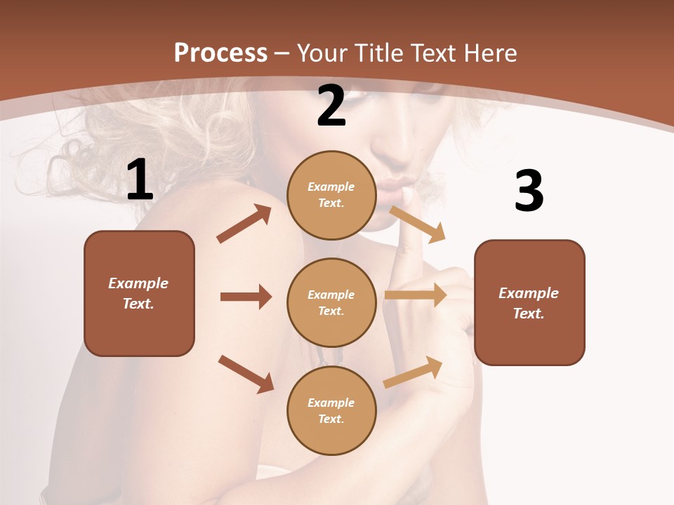 A Woman With Blond Hair Sitting At A Table PowerPoint Template