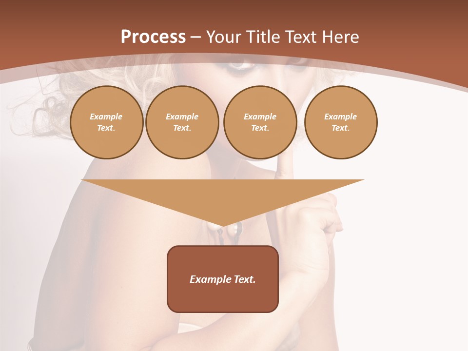 A Woman With Blond Hair Sitting At A Table PowerPoint Template