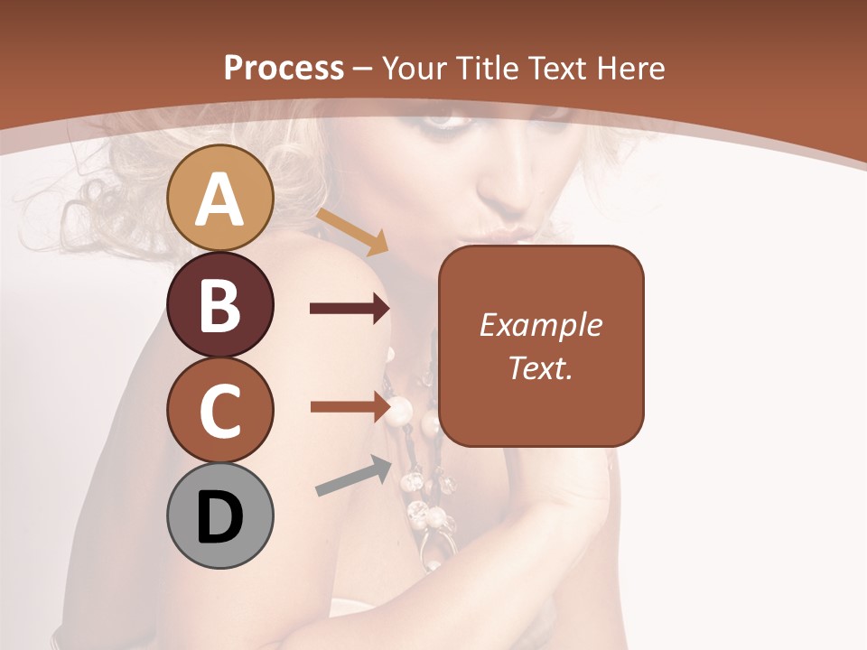 A Woman With Blond Hair Sitting At A Table PowerPoint Template