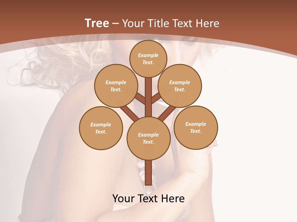 A Woman With Blond Hair Sitting At A Table PowerPoint Template