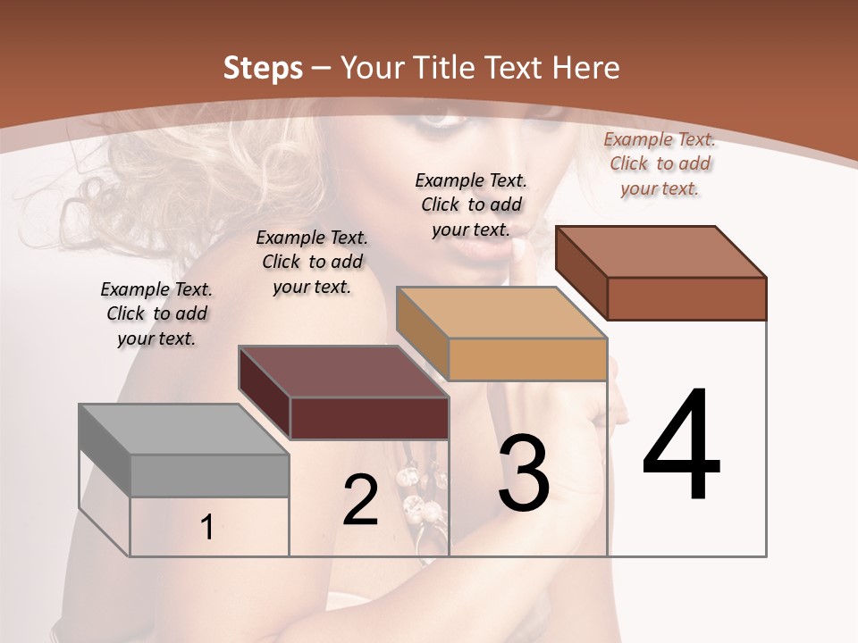 A Woman With Blond Hair Sitting At A Table PowerPoint Template