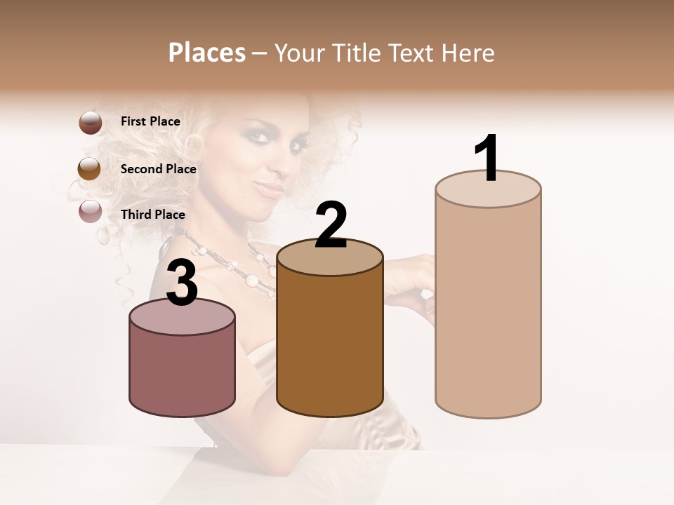 Blond Fashion Curly PowerPoint Template