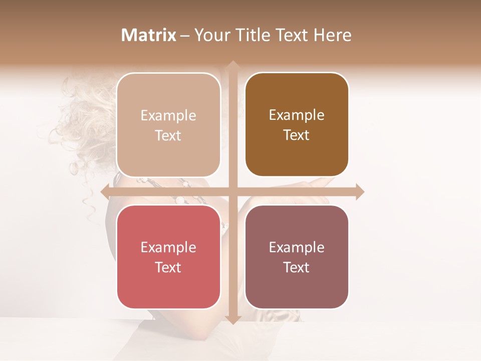 Blond Fashion Curly PowerPoint Template