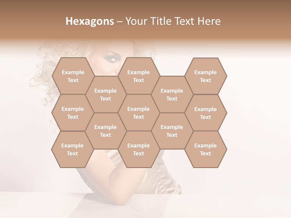 Blond Fashion Curly PowerPoint Template