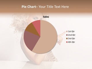 Blond Fashion Curly PowerPoint Template