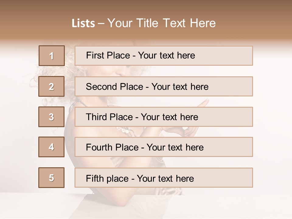 Blond Fashion Curly PowerPoint Template