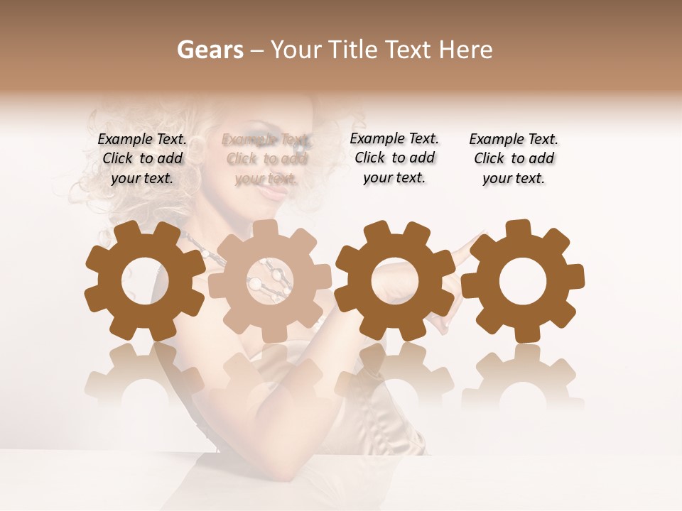 Blond Fashion Curly PowerPoint Template