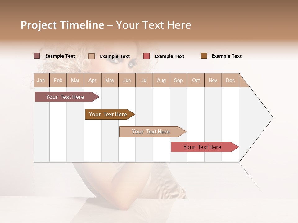 Blond Fashion Curly PowerPoint Template