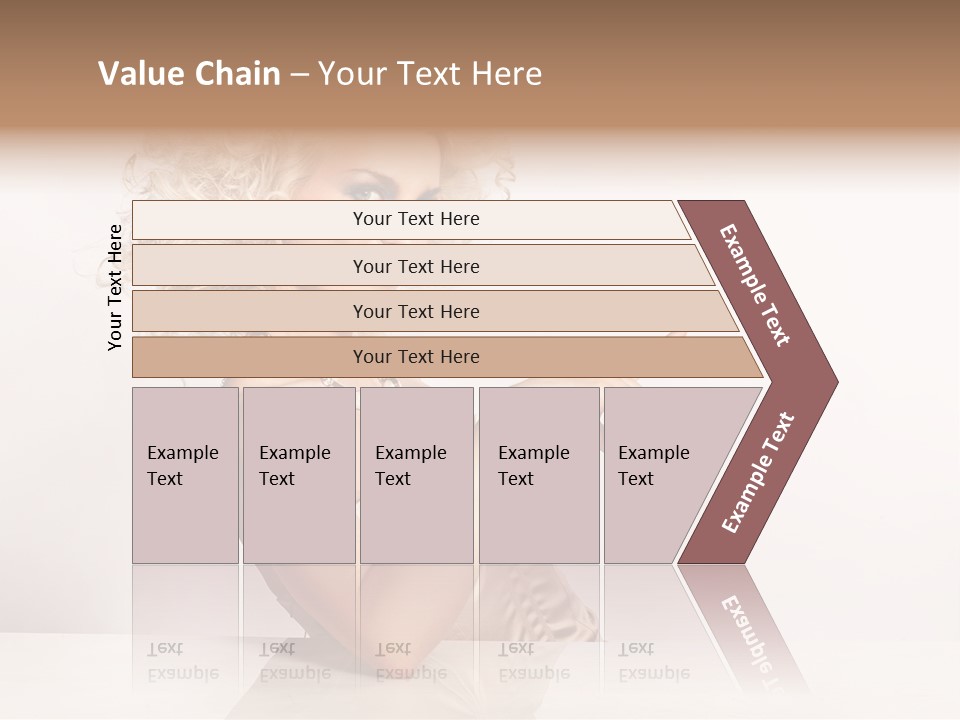 Blond Fashion Curly PowerPoint Template