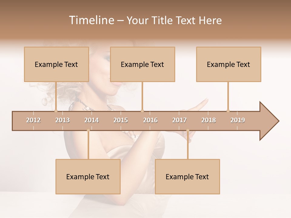 Blond Fashion Curly PowerPoint Template