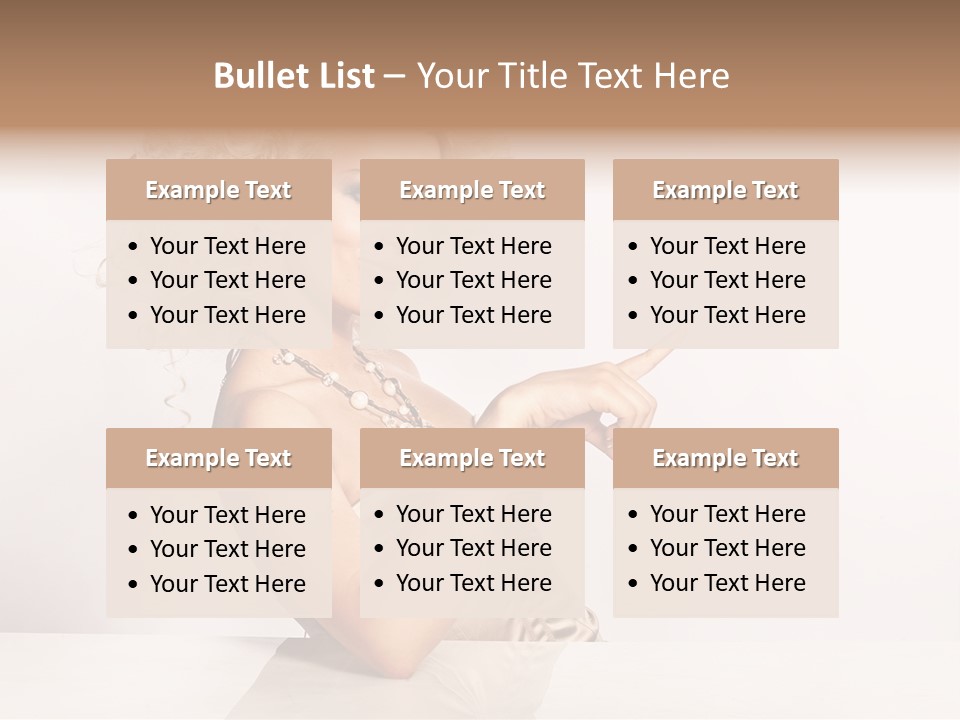 Blond Fashion Curly PowerPoint Template