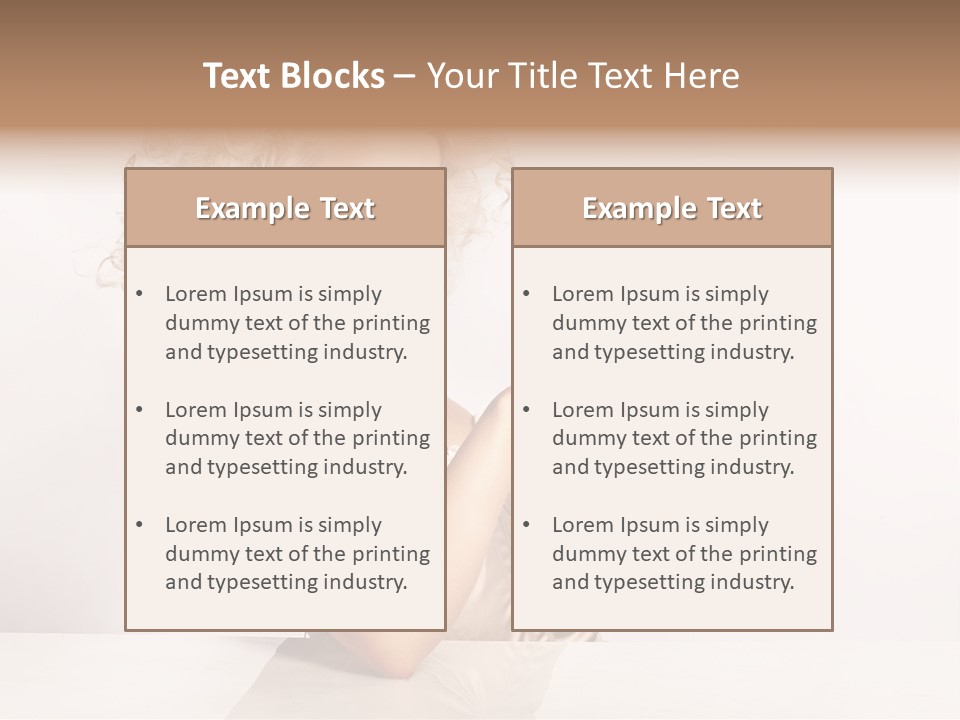 Blond Fashion Curly PowerPoint Template