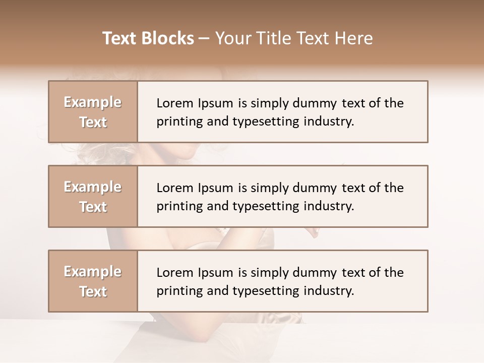 Blond Fashion Curly PowerPoint Template