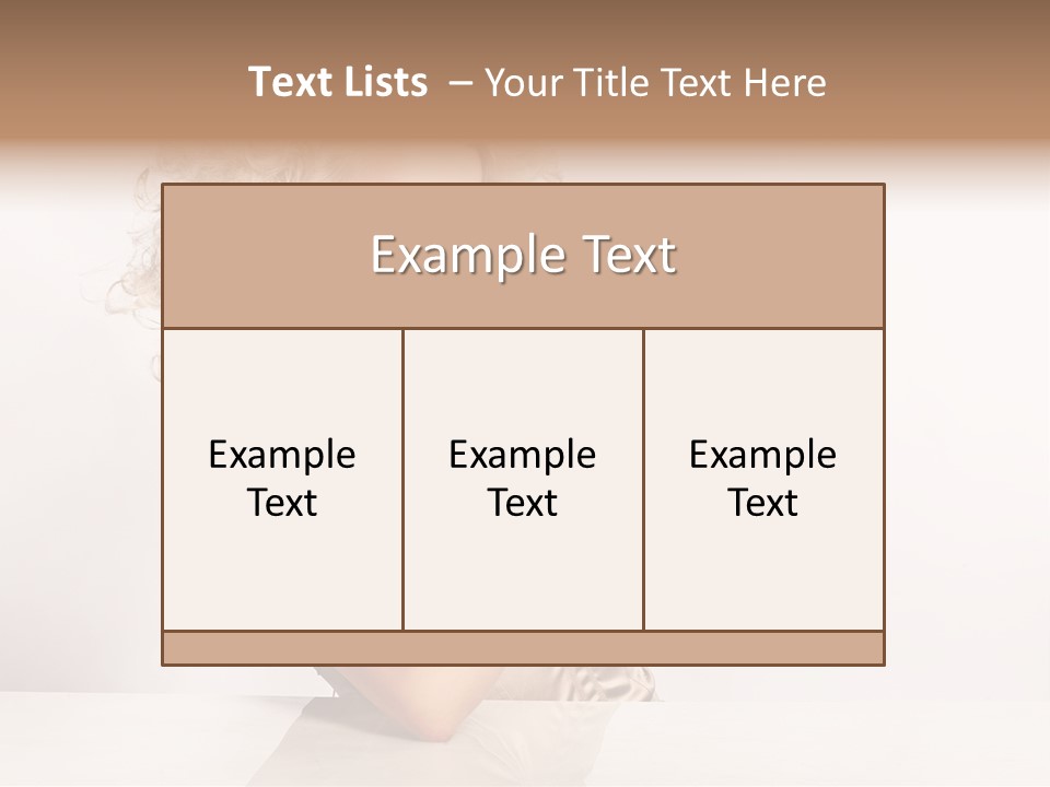 Blond Fashion Curly PowerPoint Template