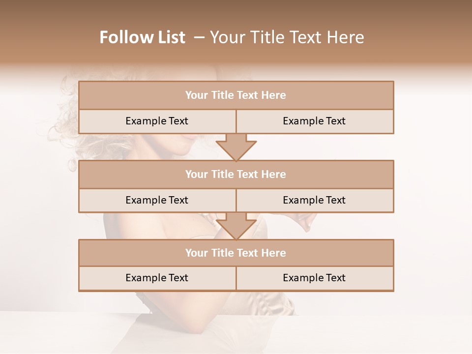 Blond Fashion Curly PowerPoint Template