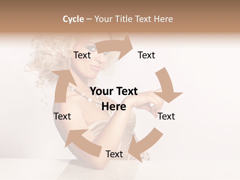 Blond Fashion Curly PowerPoint Template