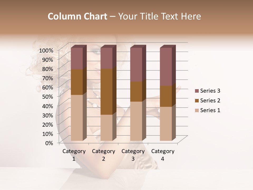 Blond Fashion Curly PowerPoint Template