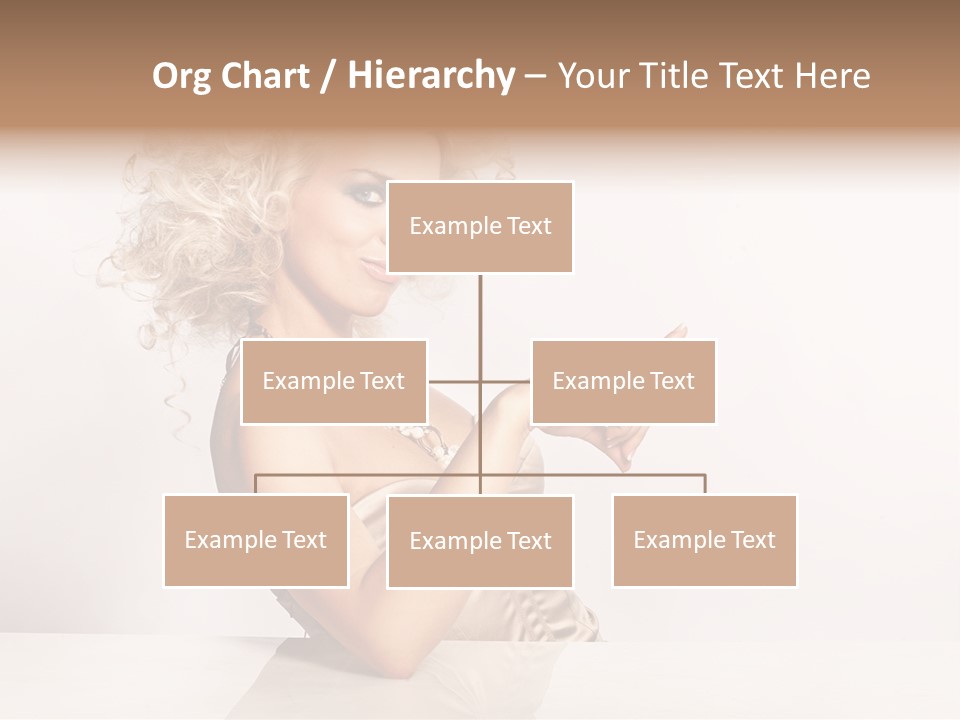 Blond Fashion Curly PowerPoint Template