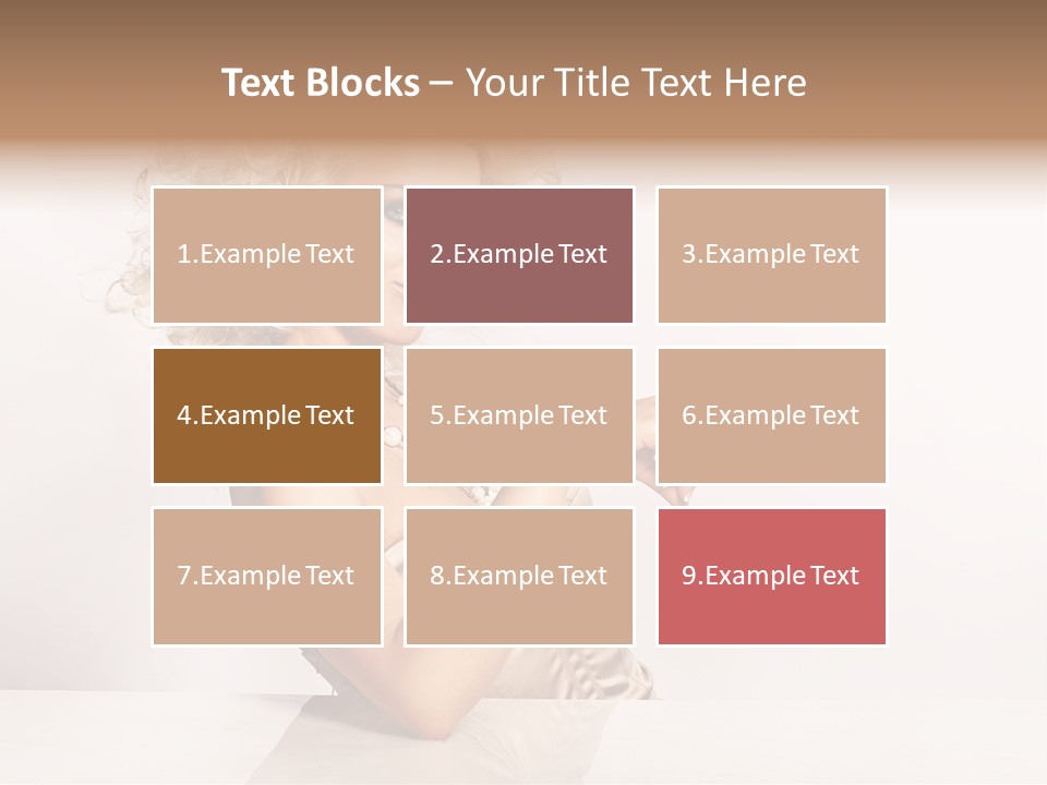 Blond Fashion Curly PowerPoint Template