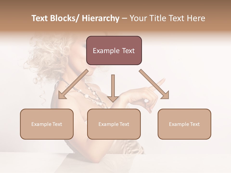 Blond Fashion Curly PowerPoint Template